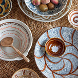 Bloomingville Heikki Schale – 2er Set kleine Steingutschalen, handbemalt in Braun, Ø 12 cm