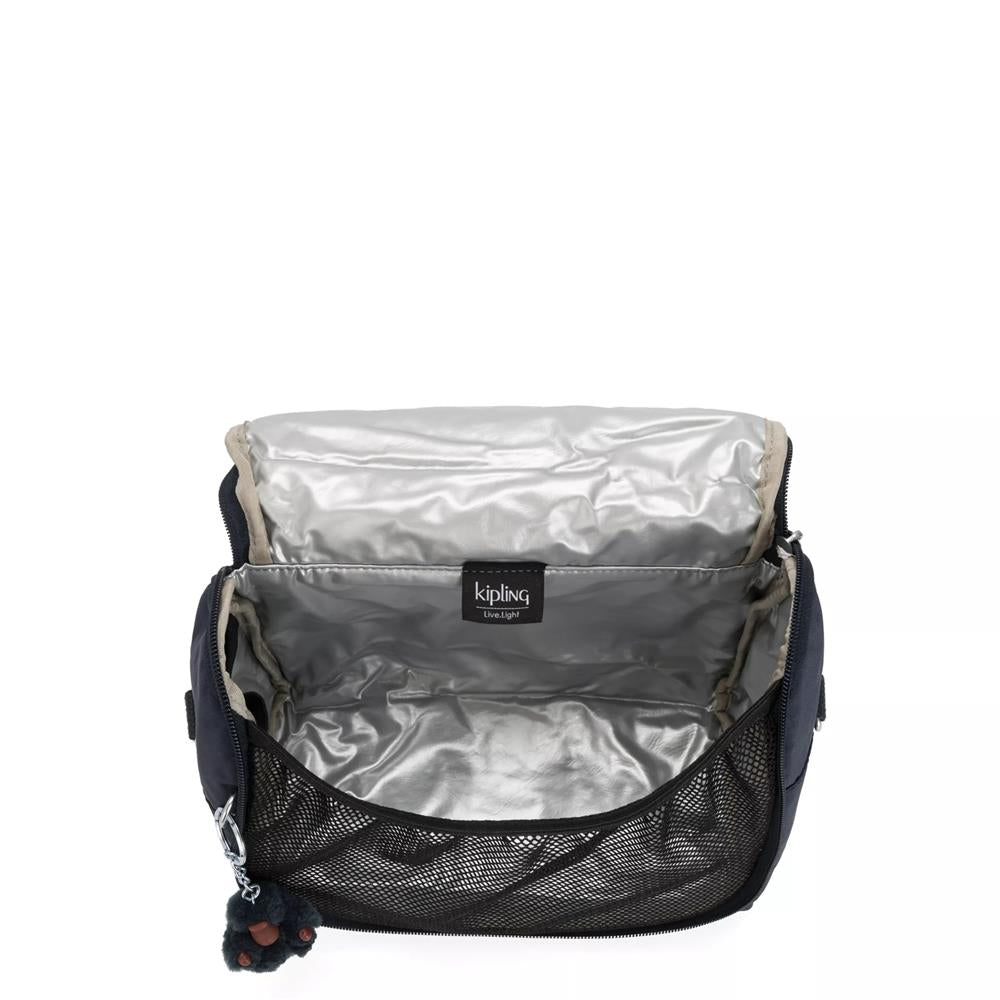Kipling NEW KICHIROU, große Lunchbox, True Blue Tonal (blau), isolierte Brottasche mit Trolleyfunktion