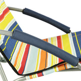 NILS Strandstuhl Blau-Gelb gestreift- Klappstuhl Sonnenstuhl Campingstuhl für Garten, Strand & Outdoor