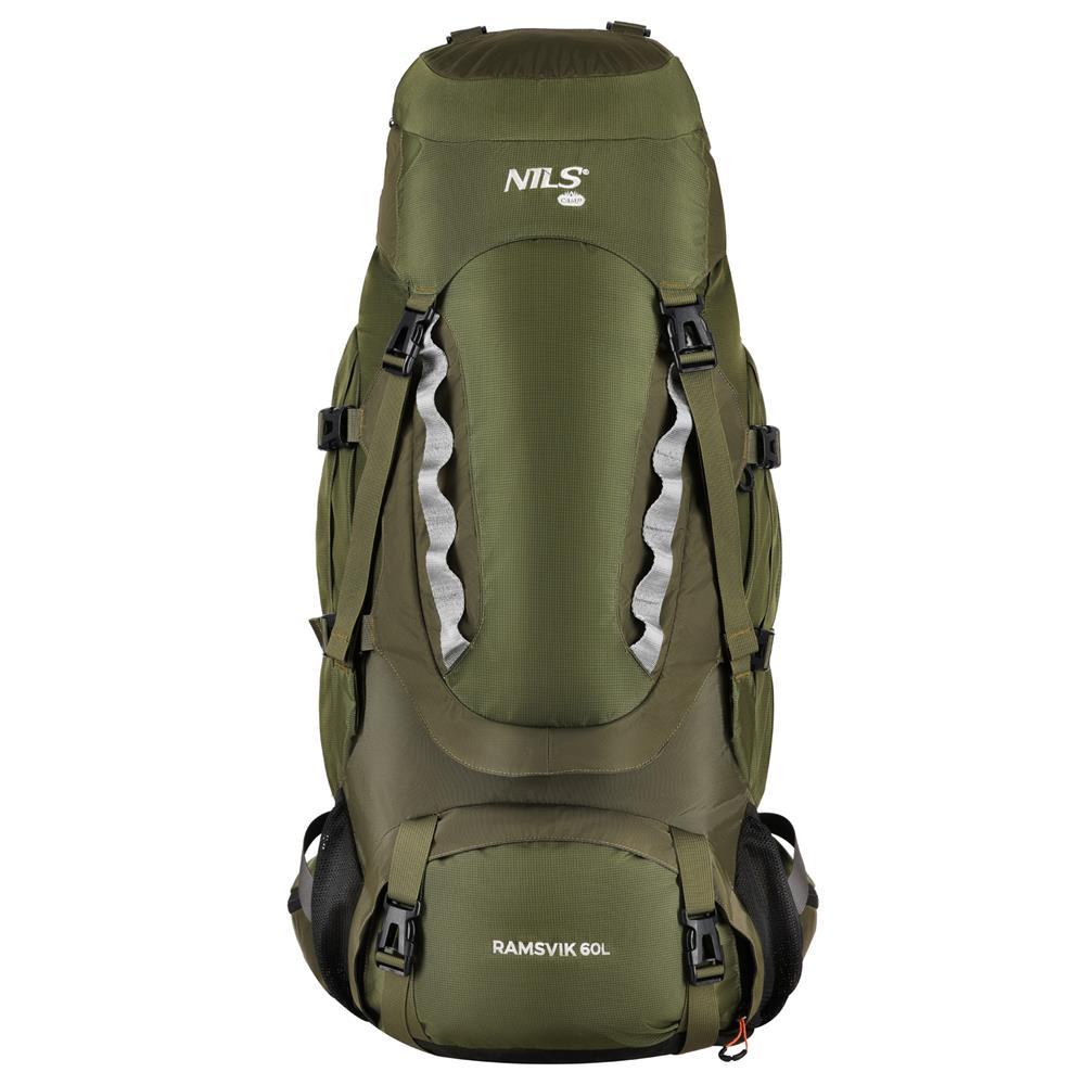 NILS CAMP Trekkingrucksack Ramsvik 60L in Grün - großer Outdoor Rucksack für Trekking & Camping