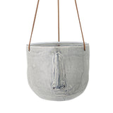 Bloomingville Ileana Blumentopf Steingut Grau 17 x 55 x 15,5 cm Hängeblumentopf Boho