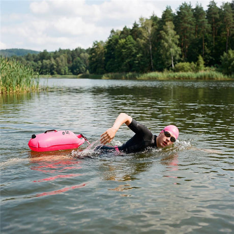 NILS CAMP Schwimmboje 3-in-1 Dry Bag 28L pink Rucksack für Outdoor Wasser Sport