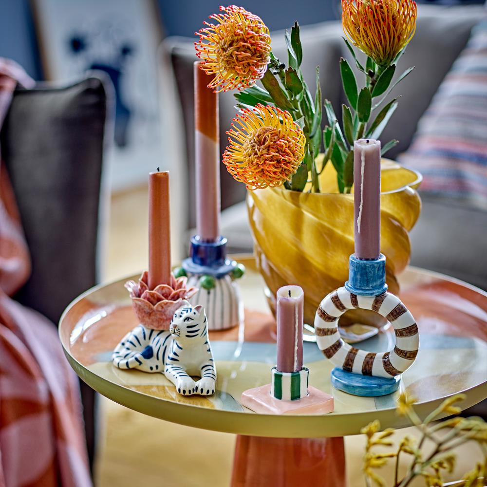 Bloomingville Callo Blumentopf aus Glas in Gelb D17 x H15,5 cm – Pflanzentopf für Wohnzimmer