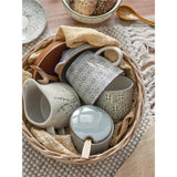 Bloomingville Bea Millchkännchen, Natur, 250ml, Steingut, mit Blumenmotiv, dänisches Design