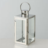 BOLTZE Laterne Caruso 2er Set Silber Windlicht Kerzenhalter Skandinavisches Design