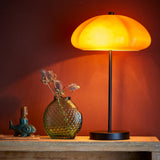 Bloomingville Kinoko Tischlampe Gelb Glas Pilzform 47cm