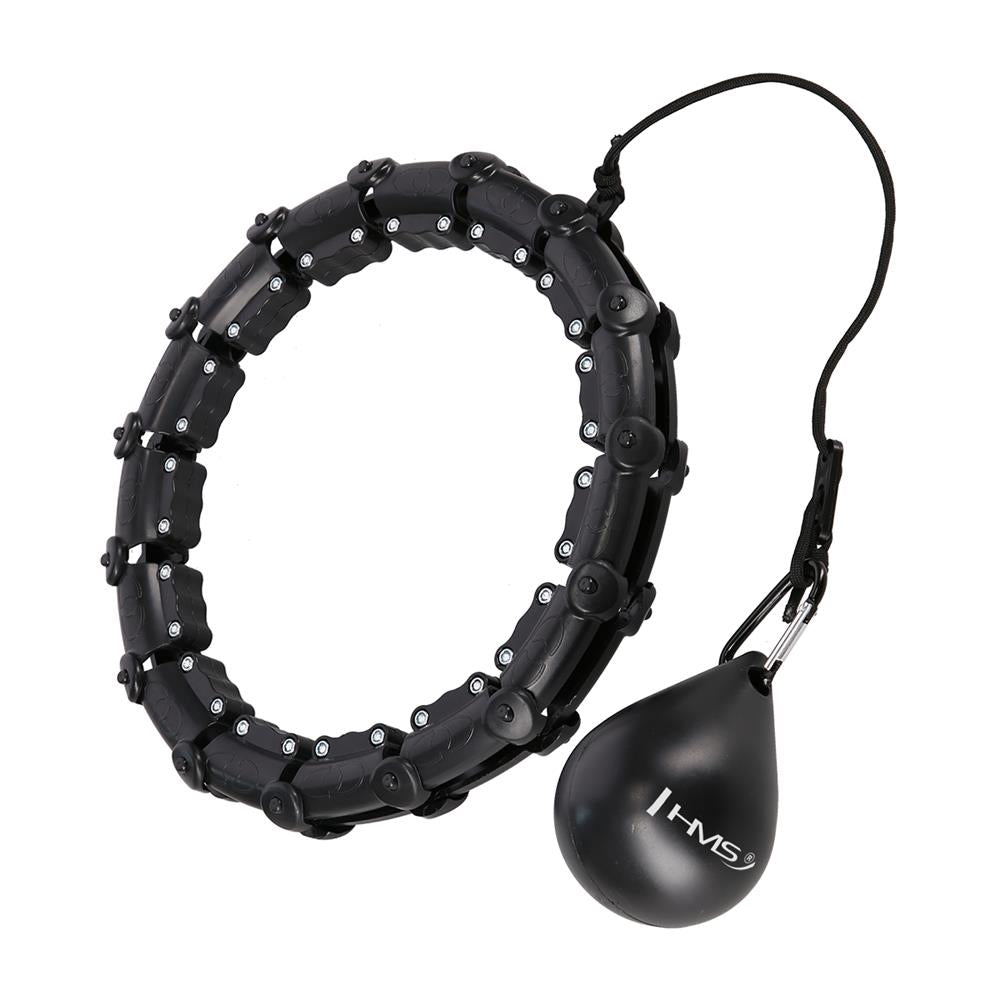Hula Hoop Reifen Plus Size mit Gewicht und Massagefunktion Schwarz | HMS HHW11