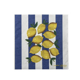Bloomingville Limone Serviette 20er Set 33x33 cm bunt - Papierservietten mit Zitronenmotiv Tischdeko