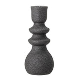 Bloomingville Emir Kerzenständer Steingut Schwarz 8 x 19 cm Kerzenhalter