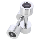 Kurzhantel Set 2x 6 kg verchromt Stahl | HMS CHD