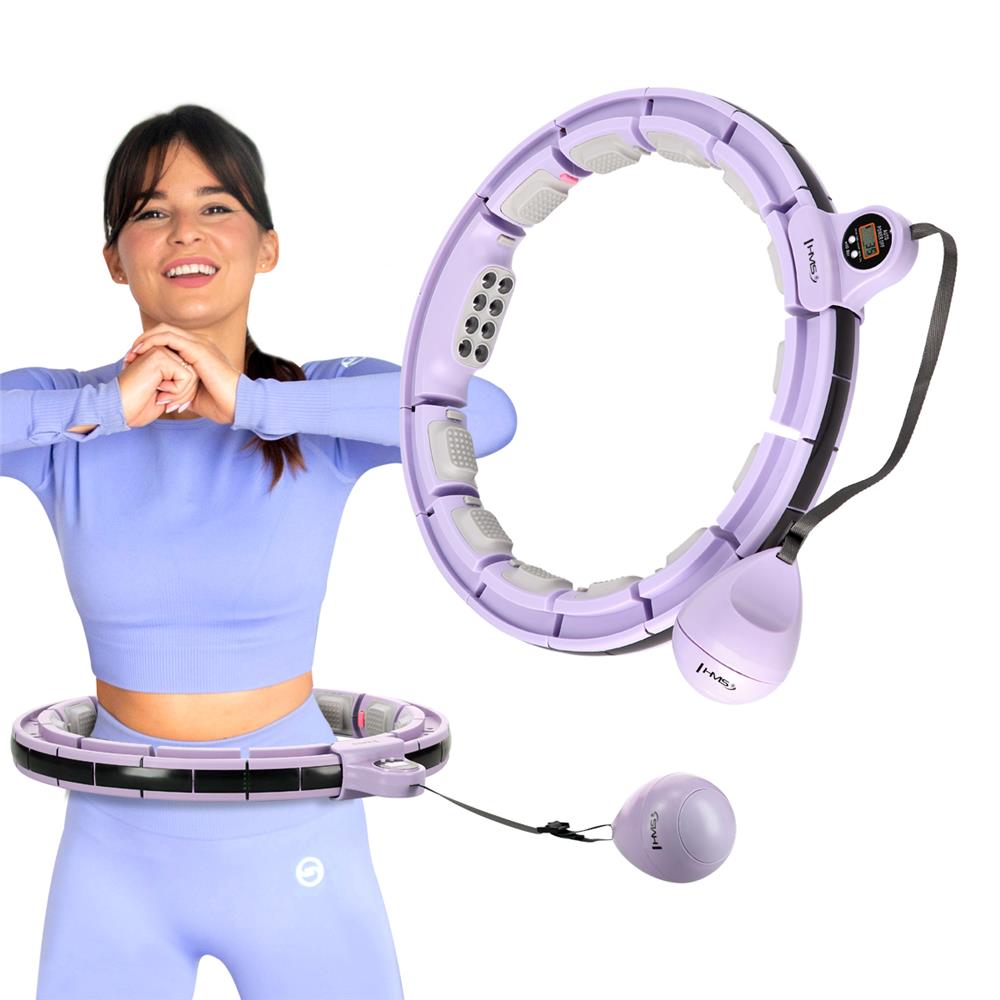 Hula Hoop Reifen mit Zähler, Magneten und Gewicht verstellbar Violett | HMS HHM13