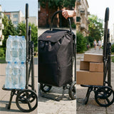 NILS CAMP Einkaufstrolley mit Sitz 40L klappbar für Einkauf Alltag Garten