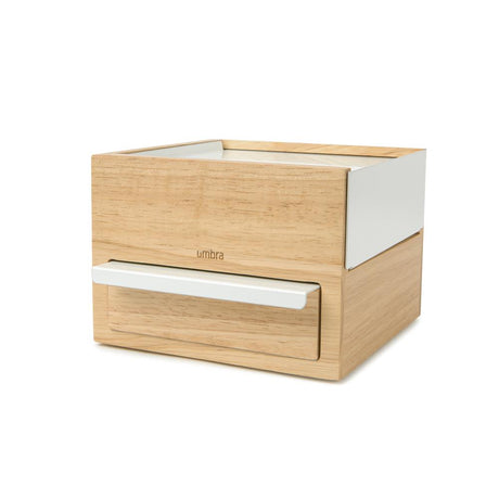 Umbra Stowit Mini Design Schmuckkasten moderne Schmuck Box mit Geheimfächern für Ringe Armbänder Uhren Halsketten Ohrringe und Accessoires