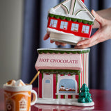 Bloomingville Gloria Vorratsdose Haus Rot Keramik 2500 ml Weihnachtsdeko