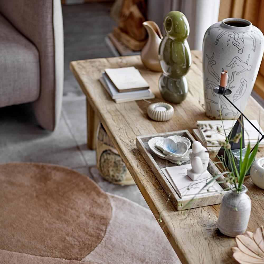 Bloomingville Kaui Deko grün aus Steingut – skulpturales Deko‑Objekt für Wohnzimmer