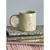 Bloomingville MINI Cloudy Tasse, Regenbogen als Griff, Steingut, Kindertasse, dänisches Design