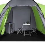 NILS CAMP Highland Zelt für 6 Personen Grau-Grün - großes Familienzelt mit Vorraum für Camping & Outdoor