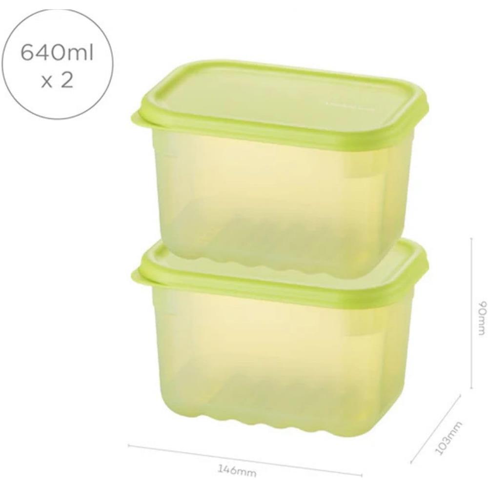 LocknLock Fresh Block 640 ml, 2-teilig, für Obst & Gemüse, BPA-frei