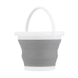 NILS CAMP Faltbarer Eimer 5L grau für Camping Outdoor Reisen platzsparend