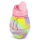 NILS CAMP Faltbare Trinkflasche 700 ml Silikon rosa für Camping Outdoor Reisen
