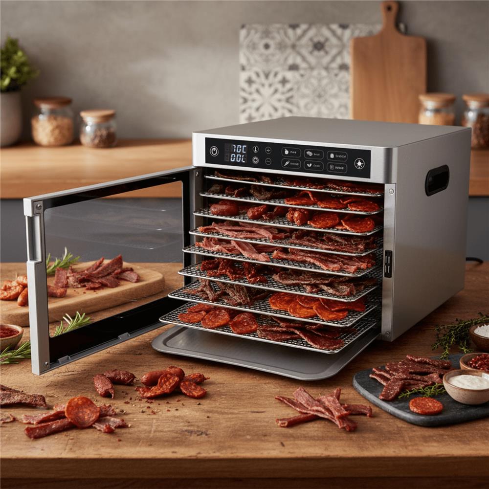 Steba Dörrautomat ED 80 Steel Deluxe – Edelstahl Dörrgerät mit 8 Ebenen