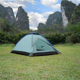 NILS CAMP Nightfall Zelt für 2 Personen in Hellblau - leichtes Campingzelt für Trekking, Berge & Outdoor