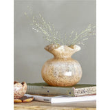 Bloomingville Thebe Vase in Orange, 12cm, aus Glas mundgeblasen