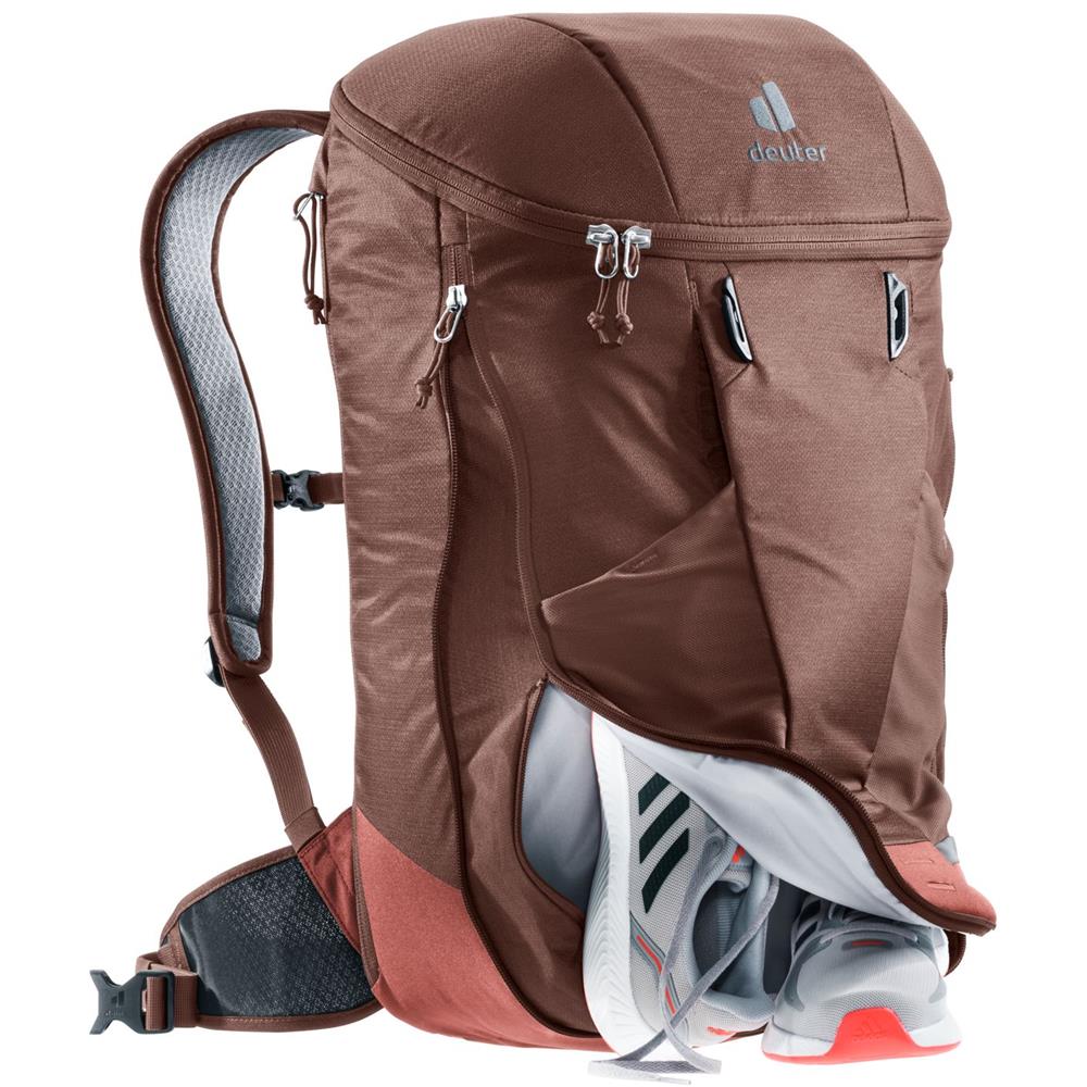 deuter Rotsoord 25+5, Fahrradrucksack, raisin-caspia (braun), 30L, mit Laptopfach