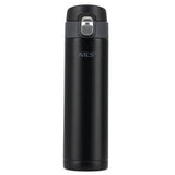 NILS Thermobecher 500 ml Edelstahl schwarz auslaufsicher für Camping Reisen Alltag
