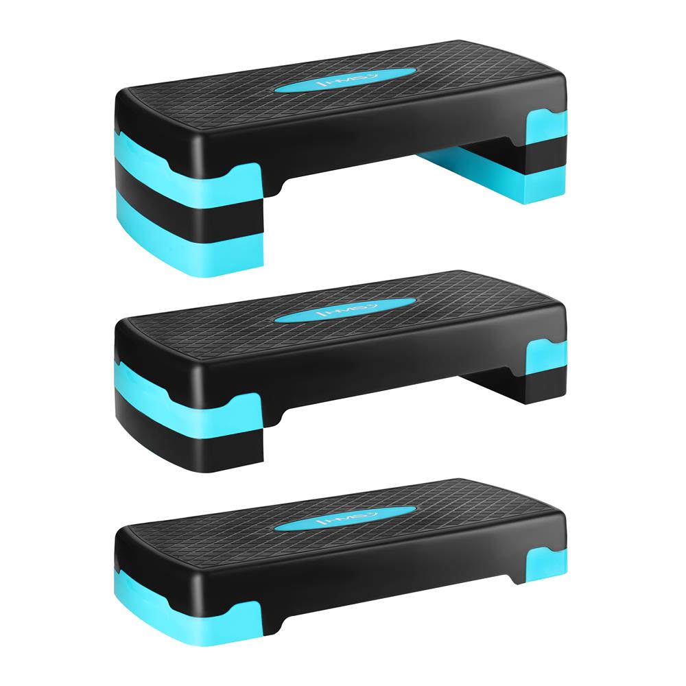 Aerobic Stepper 3-fach höhenverstellbar Schwarz/Mint für Fitness und Workout | HMS AS002