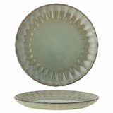 Bloomingville Latina Teller, Grün, 27 cm, Steingut, Speiseteller, dänisches Design