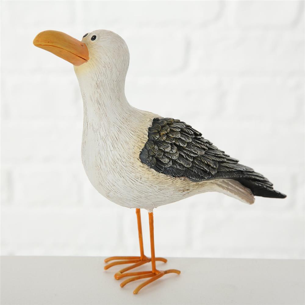 BOLTZE Dekofigur Möwe Leni stehend 15 cm Maritimes Design | 1 Stück zufällige Variante