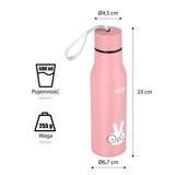 NILS NILS Thermobecher 500 ml Edelstahl rosa Kanninchen auslaufsicher mit Trageschlaufe