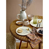 Bloomingville Bea Teller, Natur, 27,5cm, Steingut, mit Blumenmotiv, dänisches Design