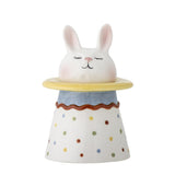 Bloomingville MINI Villja Dose mit Deckel Steingut bunt Hasenmotiv 490 ml