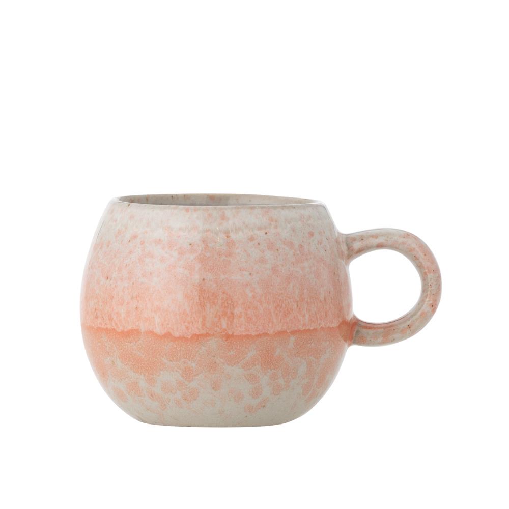 Bloomingville Paula Espressotasse aus Steingut in Orange 140 ml – Espressotasse für Küche und Tischdeko