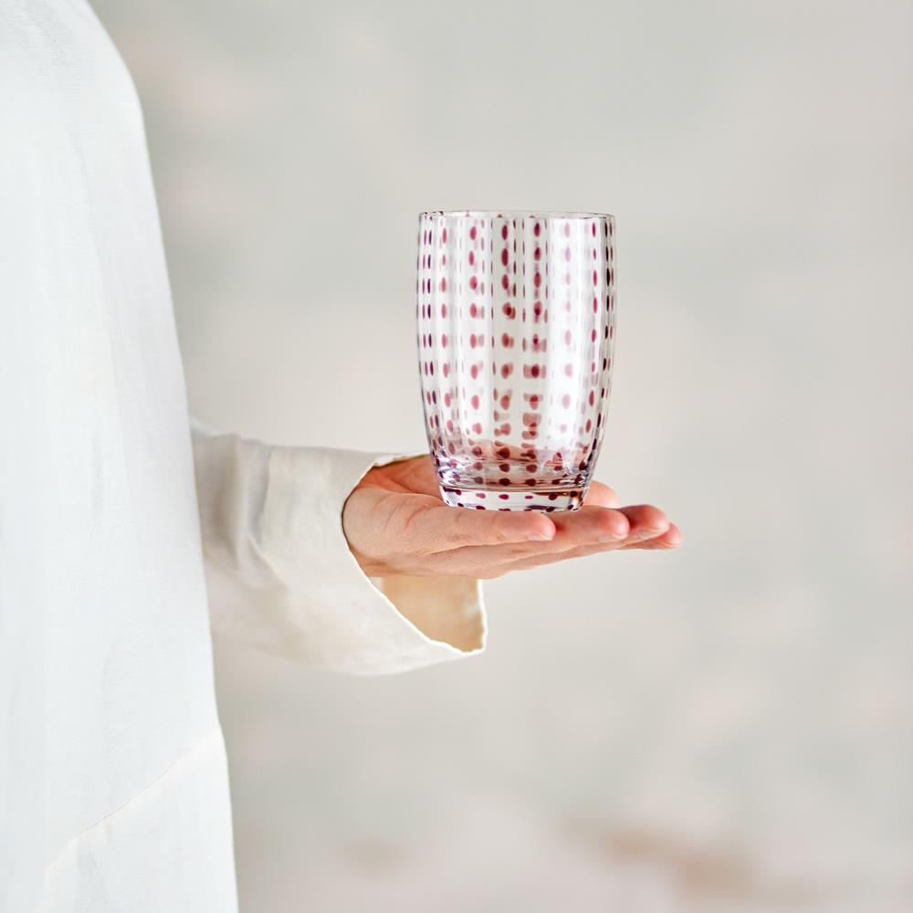 Bloomingville Brinley Trinkglas aus Glas in Braun 350 ml – 4er Set für Küche und Tischdeko