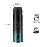 NILS Thermobecher 500 ml Edelstahl meerblau auslaufsicher für Camping Reisen Alltag