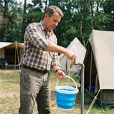 NILS CAMP Faltbarer Eimer 10L blau für Camping Outdoor Haushalt platzsparend