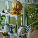 Bloomingville Kali Vase blau Steingut Deko Vase Wohnzimmer Tischdeko skulptural