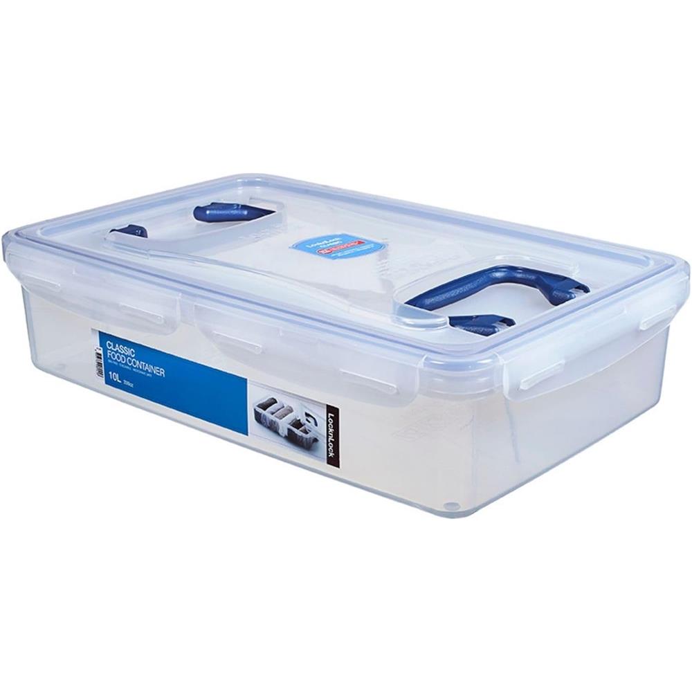 LocknLock PP Classic Aufbewahrungsbox 10 L mit Griffen, stapelbar