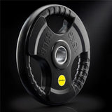 Hantelscheibe 15 kg Gummiert 50 mm mit Tri-Grip-Griffe | HMS TOK15 PRO