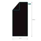NILS Mikrofaserhandtuch 200x90 cm in Schwarz - schnelltrocknendes Handtuch für Camping, Strand & Sport
