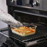 LocknLock Glas Frischhaltedosen 3er Set 130 ml, 650 ml, 950 ml - Ofenform mit Deckel, mikrowellengeeignet, auslaufsicher