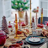 Bloomingville Merry-go-round Weihnachtsteller, Steingut 16 cm 2er Set Karussell