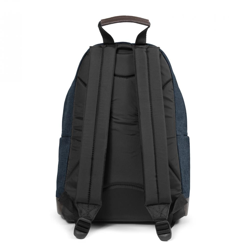 Eastpak WYOMING, Rucksack, Triple Denim (blau), 24L, mit Leder-Unterseite