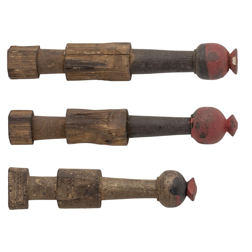 Bloomingville Barac Deko aus recyceltem Holz, braune Unikate im 3er Set