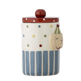 Bloomingville MINI Party Gefäß mit Deckel 720 ml bunt - Steingut Vorratsdose Hase für Kinderzimmer & Küche