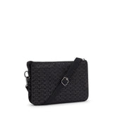 Kipling RIRI, Kleine Umhängetasche, Signature Emb (schwarz), Schultertasche, Crossbody