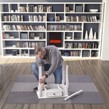 Puzzle‑Matte Fitness Unterlegmatte 9‑teilig 12 mm Dunkelgrau | HMS Premium MP12